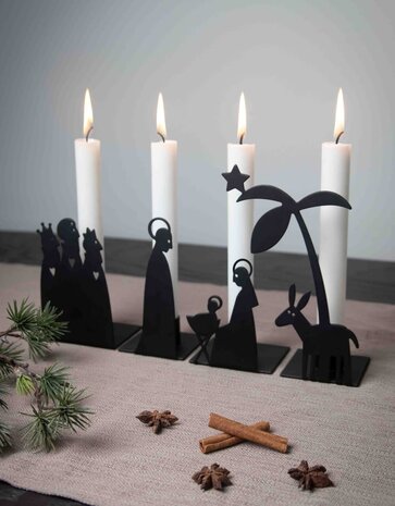 Pluto Design Pluto Design Advent candlestick set of 4 Large 28x17.5cm