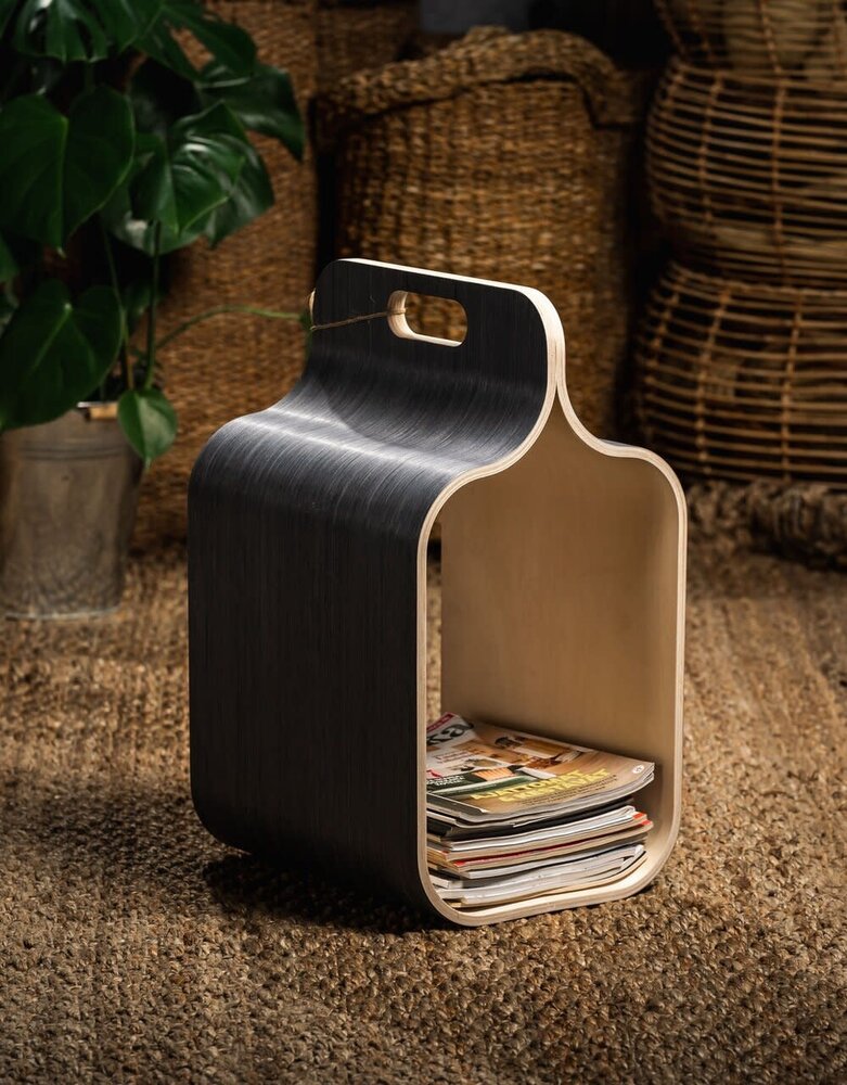 muurla Muurla Carrier multifunctionele opberger Fins Berkenhout - Charcoal zwart muurla Muurla Carrier multifunctionele opberger Fins Berkenhout - Charcoal zwart