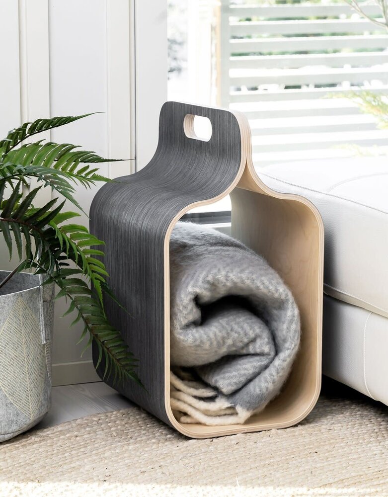 muurla Muurla Carrier multifunctionele opberger Fins Berkenhout - Charcoal zwart muurla Muurla Carrier multifunctionele opberger Fins Berkenhout - Charcoal zwart