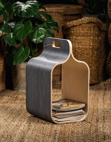 muurla Muurla Carrier multifunctionele opberger Fins Berkenhout - Charcoal zwart muurla Muurla Carrier multifunctionele opberger Fins Berkenhout - Charcoal zwart