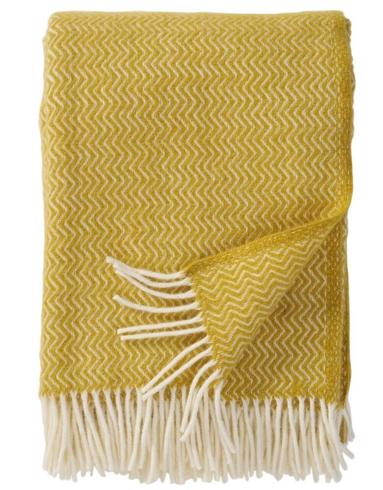 Klippan Klippan Sorbet wool blanket 130x200 made of 100% organic lambswool Banana Klippan Klippan Sorbet wool blanket 130x200 made of 100% organic lambswool Banana