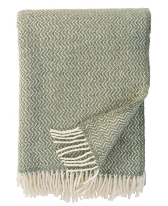 Klippan Sorbet wollen plaid 130x200 van 100% eco lamswol Pistache