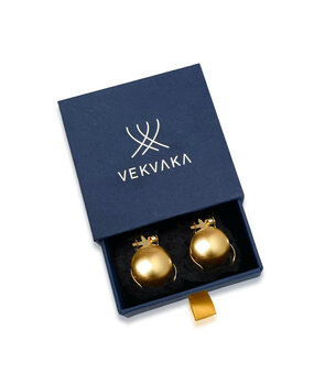 Vekvaka Vekvaka Kaarsendover messing set van 4