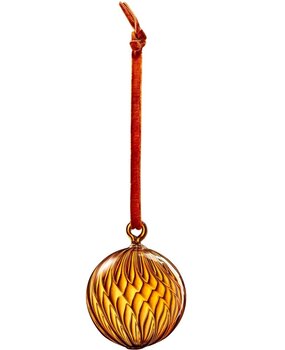 muurla Muurla Glazen bal met lint Ø6cm Amber muurla Muurla Glazen bal met lint Ø6cm Amber