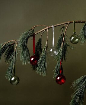 muurla Muurla Glazen bal met lint Ø6cm Bosgroen muurla Muurla Glazen bal met lint Ø6cm Bosgroen