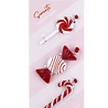 muurla Muurla Glazen Sweets hangers met lint set van 3 Rood