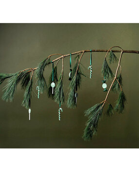 muurla Muurla Glazen Sweets hangers met lint set van 3 Groen muurla Muurla Glazen Sweets hangers met lint set van 3 Groen