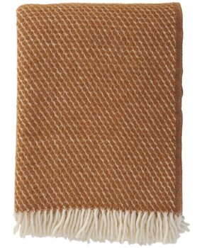 Klippan Klippan Velvet wollen plaid 130x200 Mocha Mousse 100% lamswol
