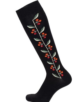 Cai Cai Bengt & Lotta Merino kniekousen Berries (diverse maten) zwart