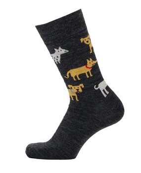 Cai Cai Bengt & Lotta Merino socks Dogs (various sizes) anthracite Cai Cai Bengt & Lotta Merino socks Dogs (various sizes) anthracite