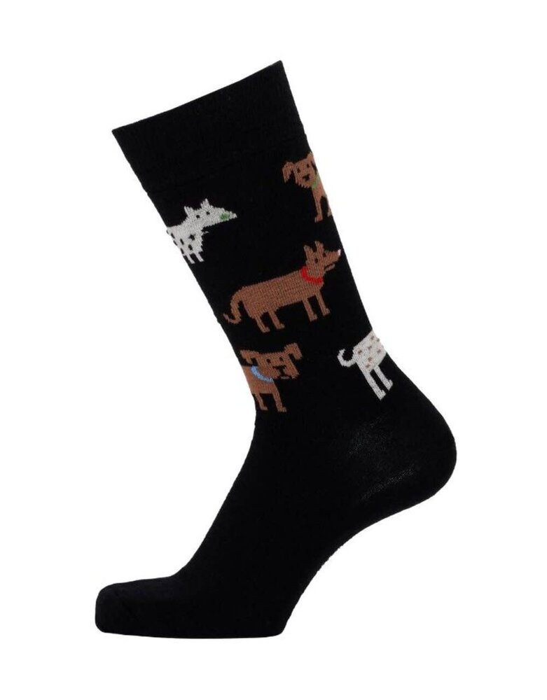 Cai Cai Bengt & Lotta Merino sokken Honden (diverse maten) zwart Cai Cai Bengt & Lotta Merino sokken Honden (diverse maten) zwart