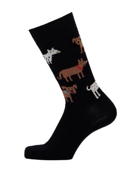 Cai Cai Bengt & Lotta Merino sokken Honden (diverse maten) zwart