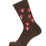 Cai Cai Bengt & Lotta Merino socks Mushrooms (various sizes) brown