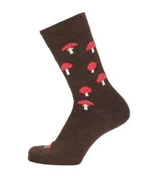 Cai Cai Bengt & Lotta Merino socks Mushrooms (various sizes) brown Cai Cai Bengt & Lotta Merino socks Mushrooms (various sizes) brown