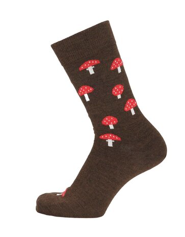 Cai Cai Bengt & Lotta Merino socks Mushrooms (various sizes) brown Cai Cai Bengt & Lotta Merino socks Mushrooms (various sizes) brown