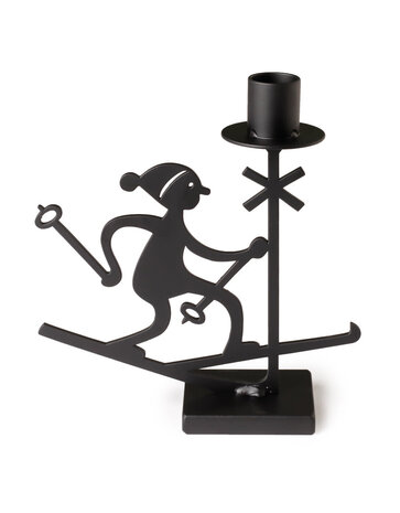 Bengt & Lotta Bengt & Lotta Ski candlestick H17.5 W16cm iron black Bengt & Lotta Bengt & Lotta Ski candlestick H17.5 W16cm iron black