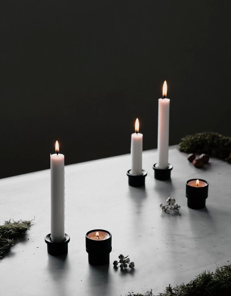 Våges Våges kandelaar adapter zwart zink Våges Våges kandelaar adapter zwart zink