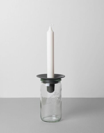 Våges Våges candlestick dark green zinc (excl. glass jar) Våges Våges candlestick dark green zinc (excl. glass jar)