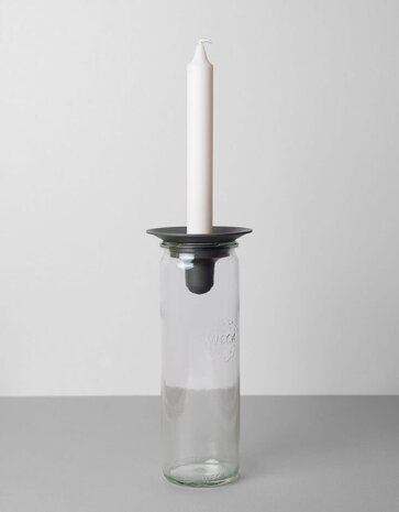 Våges Våges opzetkandelaar donkergroen zink (excl. glazen pot) Våges Våges opzetkandelaar donkergroen zink (excl. glazen pot)