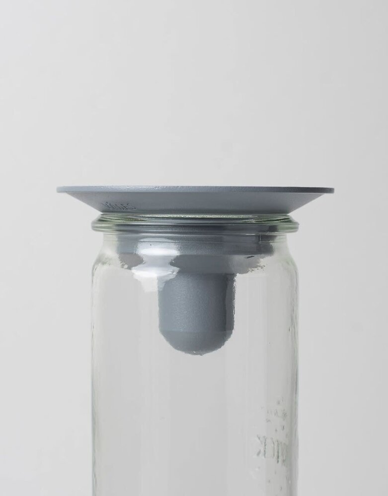 Våges Våges candlestick light blue/grey zinc (excl. glass jar) Våges Våges candlestick light blue/grey zinc (excl. glass jar)