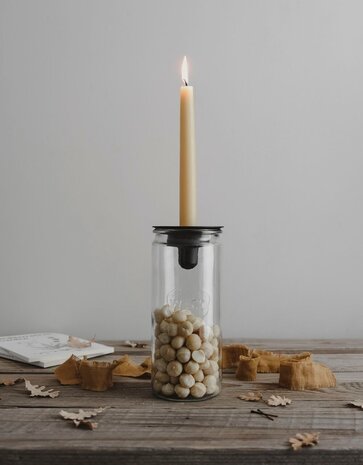 Våges Våges candlestick light blue/grey zinc (excl. glass jar) Våges Våges candlestick light blue/grey zinc (excl. glass jar)