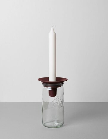 Våges Våges candlestick rust red zinc (excl. glass jar) Våges Våges candlestick rust red zinc (excl. glass jar)