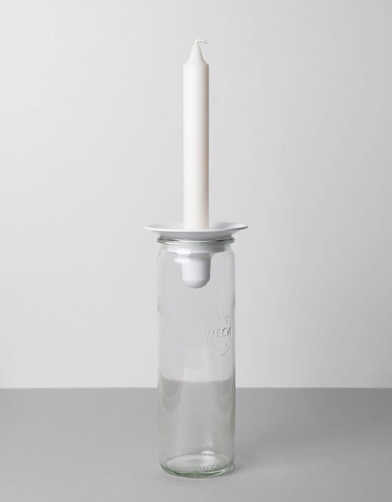 Våges Våges opzetkandelaar wit zink (excl. glazen pot) Våges Våges opzetkandelaar wit zink (excl. glazen pot)
