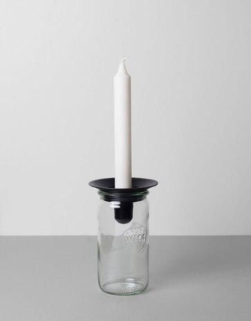 Våges Våges candle holder with glass jar H15cm (colour of your choice) Våges Våges candle holder with glass jar H15cm (colour of your choice)