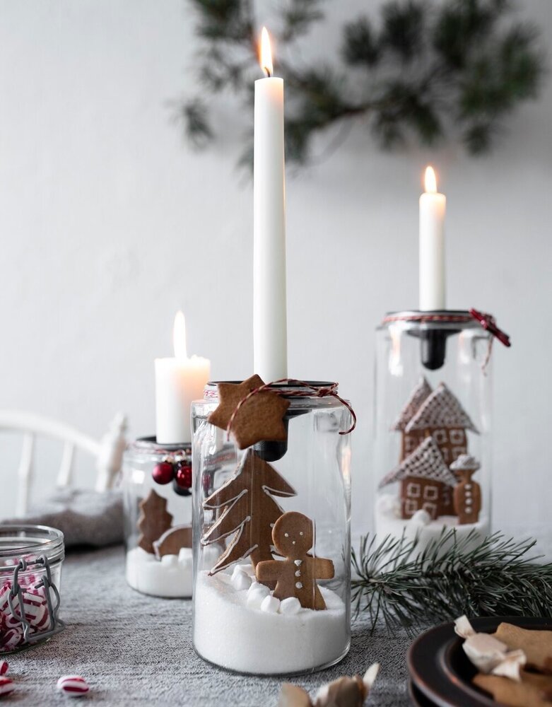 Våges Våges candle holder with glass jar H15cm (colour of your choice) Våges Våges candle holder with glass jar H15cm (colour of your choice)