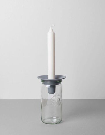 Våges Våges opzetkandelaar met glazen pot H15cm (kleur naar keuze) Våges Våges opzetkandelaar met glazen pot H15cm (kleur naar keuze)