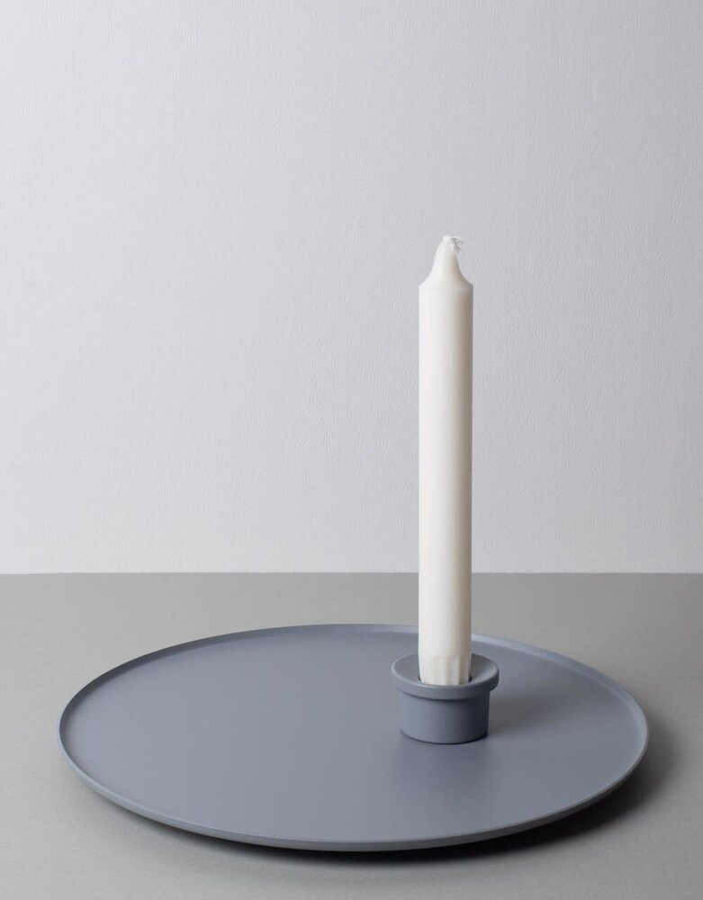 Våges Våges ijzeren tray op pootjes Ø24.5cm Lichtblauw/grijs Våges Våges ijzeren tray op pootjes Ø24.5cm Lichtblauw/grijs