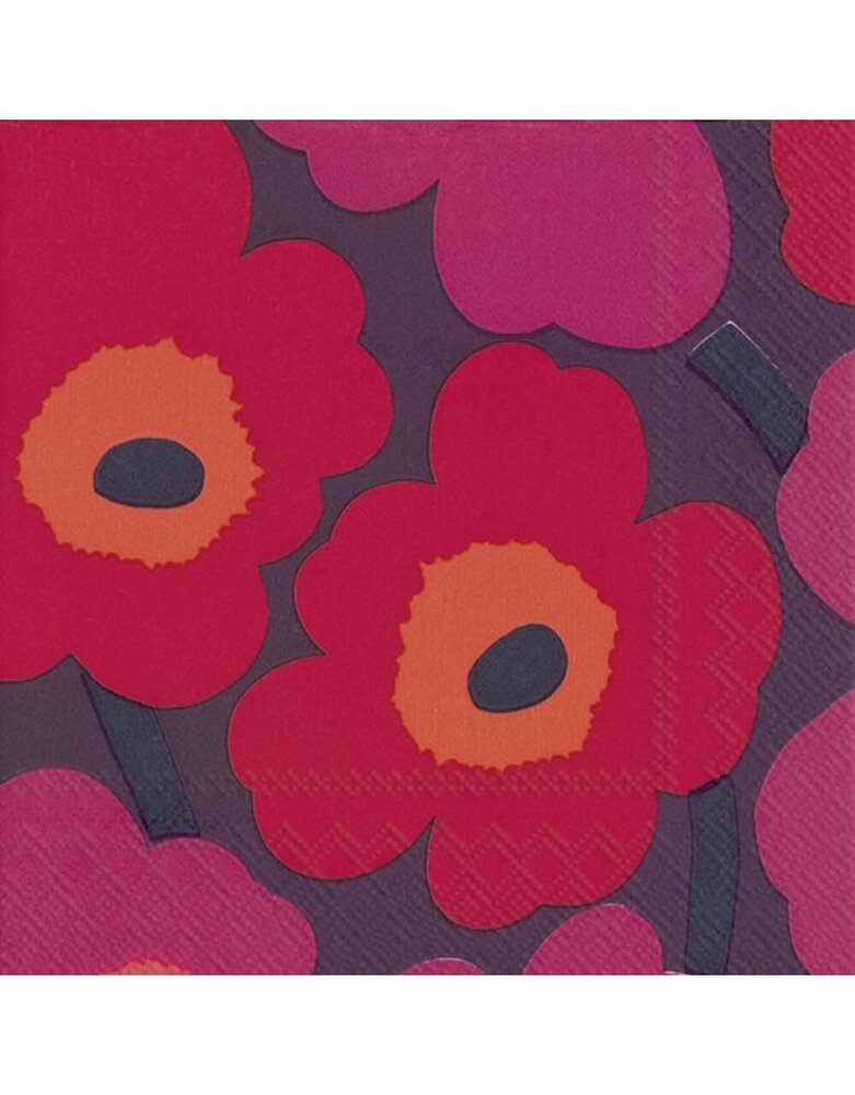 Marimekko Marimekko Unikko Paper Napkins 33x33cm Mauve