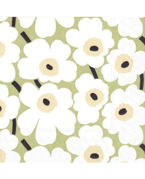 Marimekko Marimekko Mini Unikko Papieren Servetten 33x33cm lichtgroen