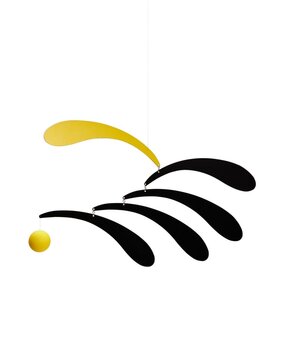 Flensted Mobiles Flensted Mobiles Flowing Rhythm geel zwart 30x45cm mobiel Flensted Mobiles Flensted Mobiles Flowing Rhythm geel zwart 30x45cm mobiel