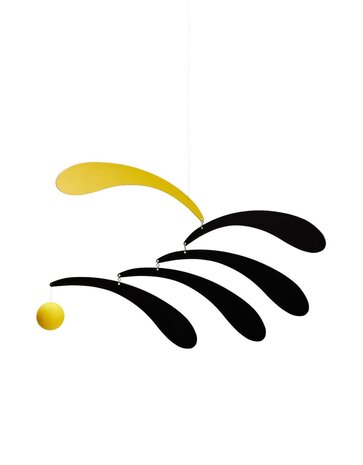 Flensted Mobiles Flensted Mobiles Flowing Rhythm yellow black 30x45cm mobile Flensted Mobiles Flensted Mobiles Flowing Rhythm yellow black 30x45cm mobile