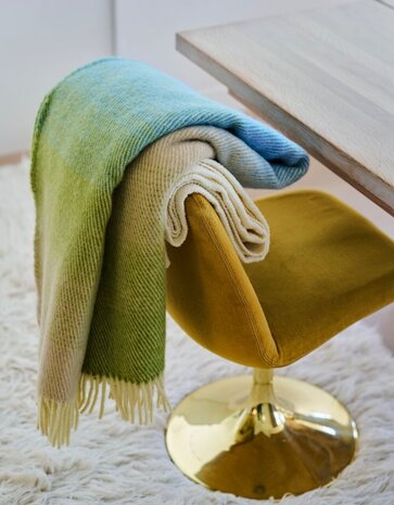 Klippan Klippan Aurora wool plaid 130x200cm 100% lambswool Greenish blue Klippan Klippan Aurora wool plaid 130x200cm 100% lambswool Greenish blue