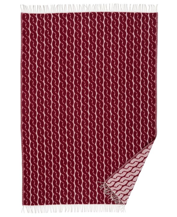 Klippan Knit wollen plaid 130x200cm Burgundy