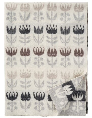 Klippan Klippan Tulip 130x180cm wool plaid 100% eco lambswool grey Klippan Klippan Tulip 130x180cm wool plaid 100% eco lambswool grey