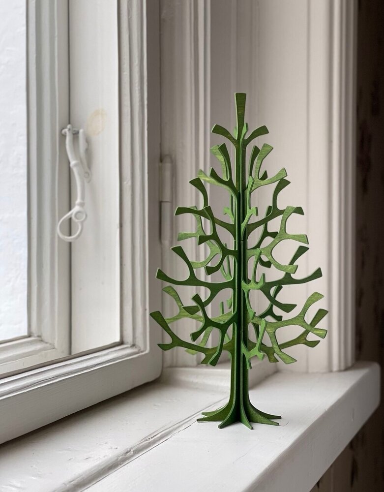 LOVI Lovi Spar Berkenhout boom 25cm Forest Green 3D-boom DIY pakketje LOVI Lovi Spar Berkenhout boom 25cm Forest Green 3D-boom DIY pakketje