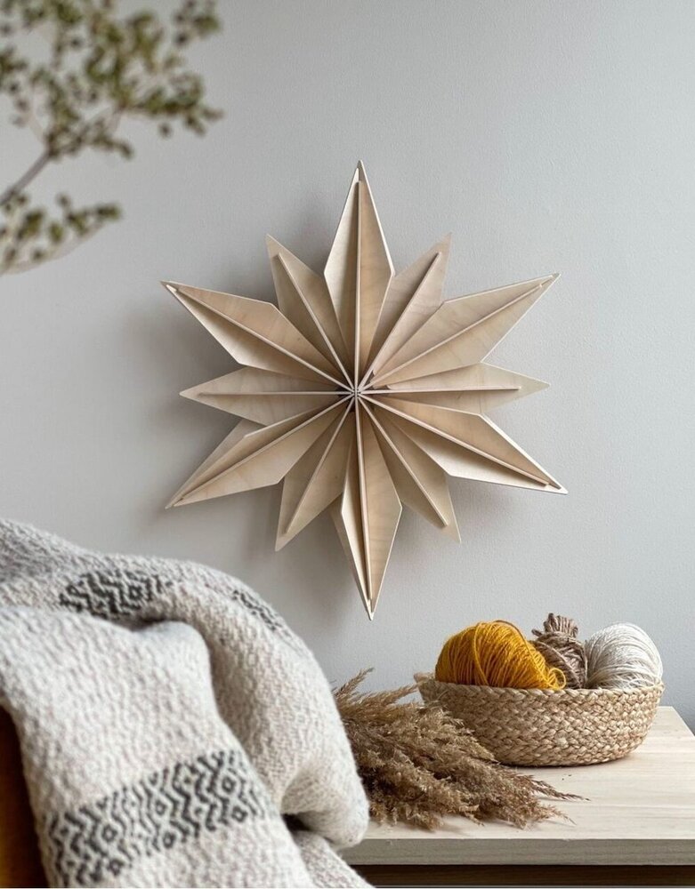 LOVI Lovi Decor Star Berkenhout Ster naturel (diverse formaten) 3D DIY pakket LOVI Lovi Decor Star Berkenhout Ster naturel (diverse formaten) 3D DIY pakket
