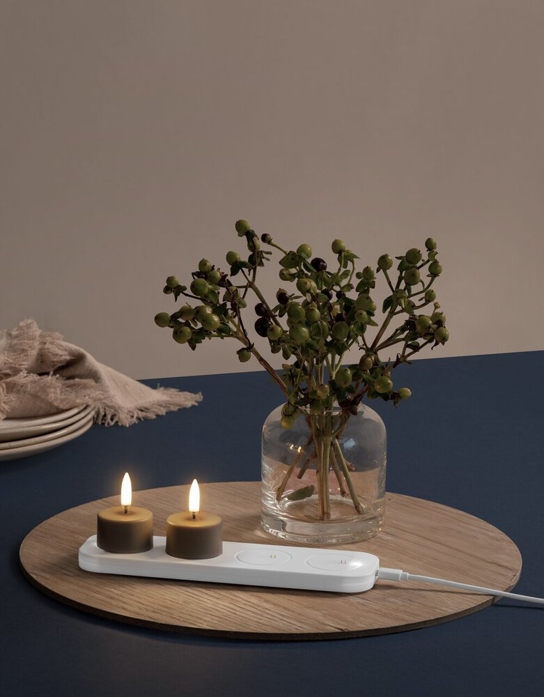 Uyuni Lighting Uyuni Lighting Rechargeable LED tea lights set of 2 sandstone (excl. charging station) Uyuni Lighting Uyuni Lighting Rechargeable LED tea lights set of 2 sandstone (excl. charging station)