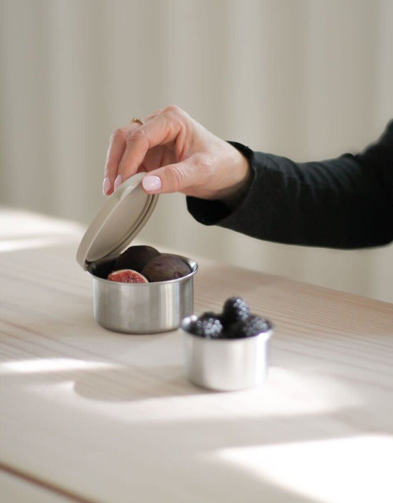 AYA & IDA AYA & IDA Snack containers stainless steel set 100ml + 200ml beige