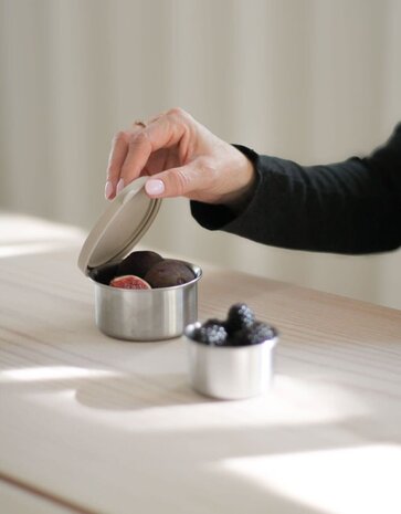 AYA & IDA AYA & IDA Snack bakjes RVS set 100ml + 200ml beige