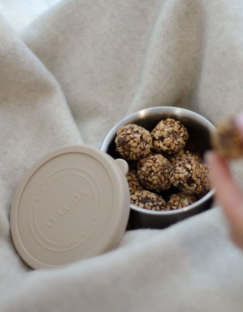 AYA & IDA AYA & IDA Snack containers stainless steel set 100ml + 200ml beige