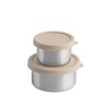 AYA & IDA AYA & IDA Snack containers stainless steel set 100ml + 200ml beige