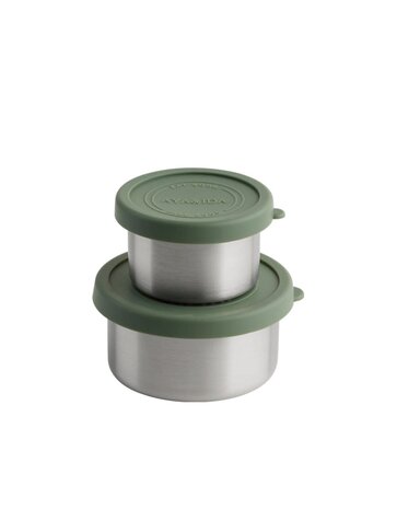 AYA & IDA AYA & IDA Snack bakjes RVS set 100ml + 200ml Tropical Green