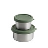 AYA & IDA AYA & IDA Snack containers stainless steel set 100ml + 200ml Tropical Green