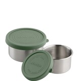 AYA & IDA AYA & IDA Snack bakjes RVS set 100ml + 200ml Tropical Green AYA & IDA AYA & IDA Snack bakjes RVS set 100ml + 200ml Tropical Green