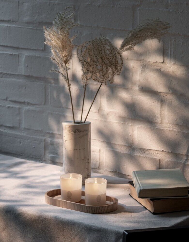 Uyuni Lighting Uyuni Lighting LED Wax candle in glass Ø6 x H7cm Vanilla set of 2