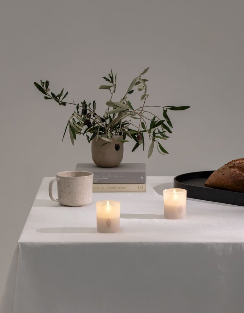 Uyuni Lighting Uyuni Lighting LED Wax candle in glass Ø6 x H7cm Vanilla set of 2